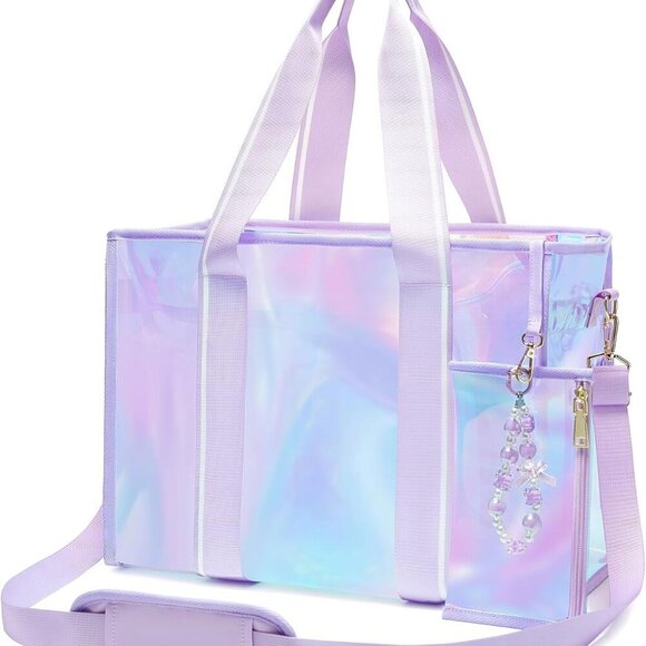 Elegant 26L Clear Beach Tote Bag - Waterproof, Foldable & Sandproof Design - Picture 1 of 7